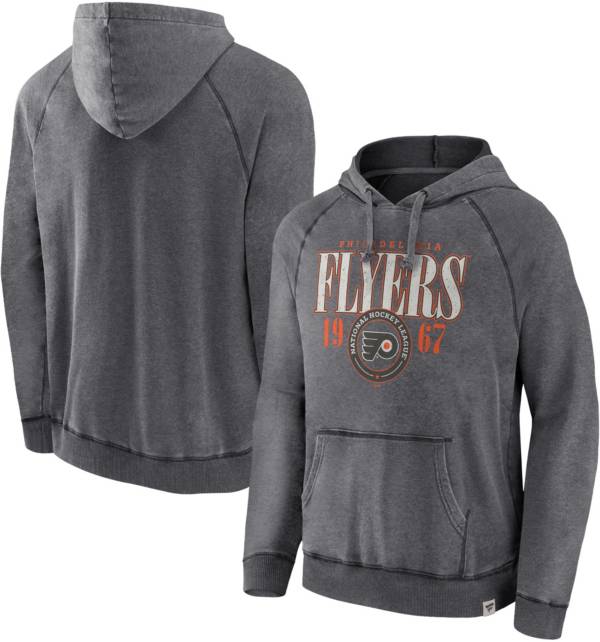 NHL Philadelphia Flyers Vintage Snow Wash Grey Pullover Hoodie