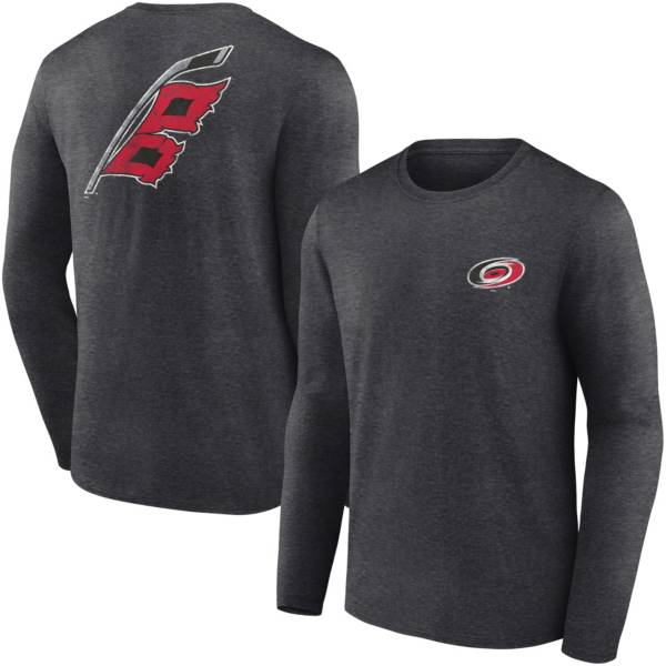 Fanatics NHL Carolina Hurricanes Shoulder Patch Grey T-Shirt, Men's, Large, Gray