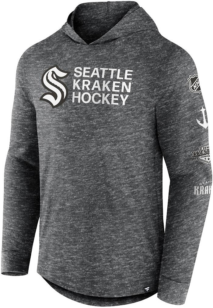 Men's Seattle Kraken adidas Heathered Gray Vintage - Pullover Sweatshirt