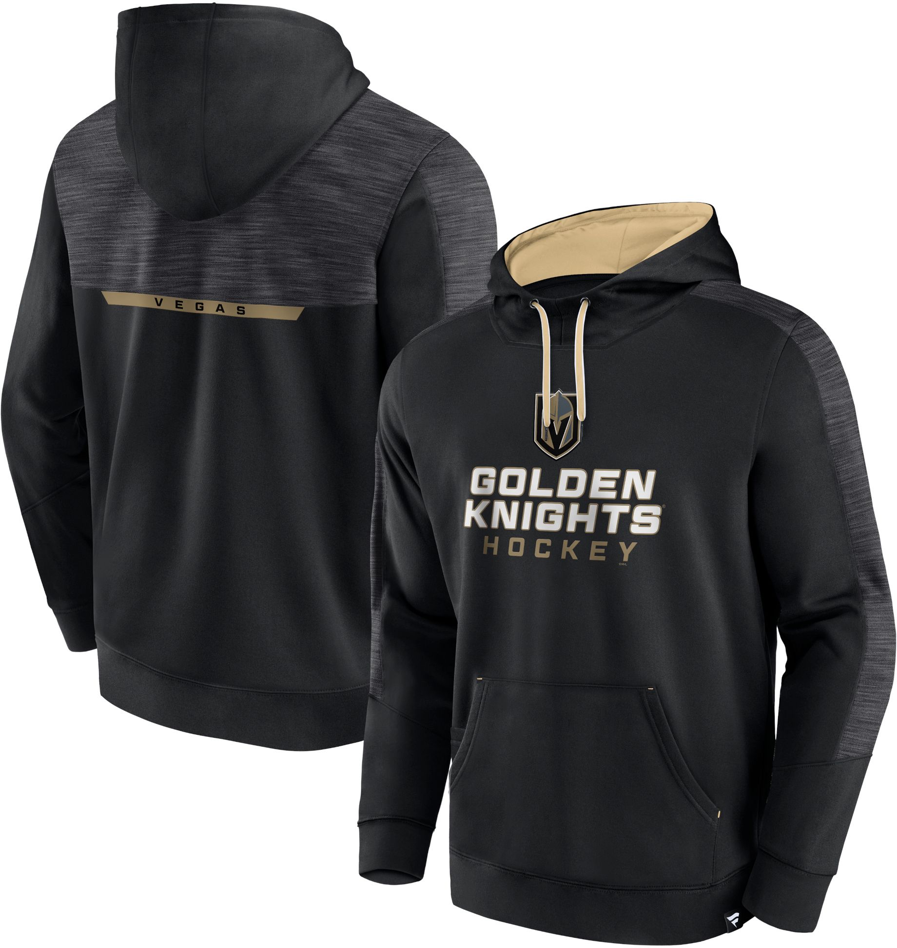 NHL Vegas Golden Knights Wordmark Black Pullover Hoodie