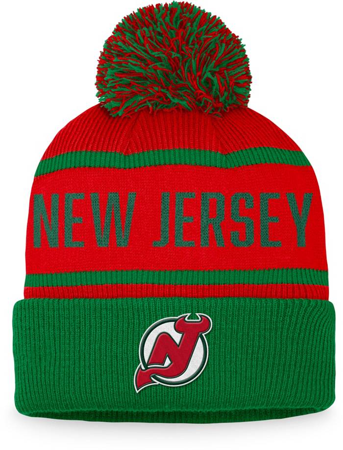 New Jersey Devils Mitchell & Ness Cuffed Pom Knit Hat