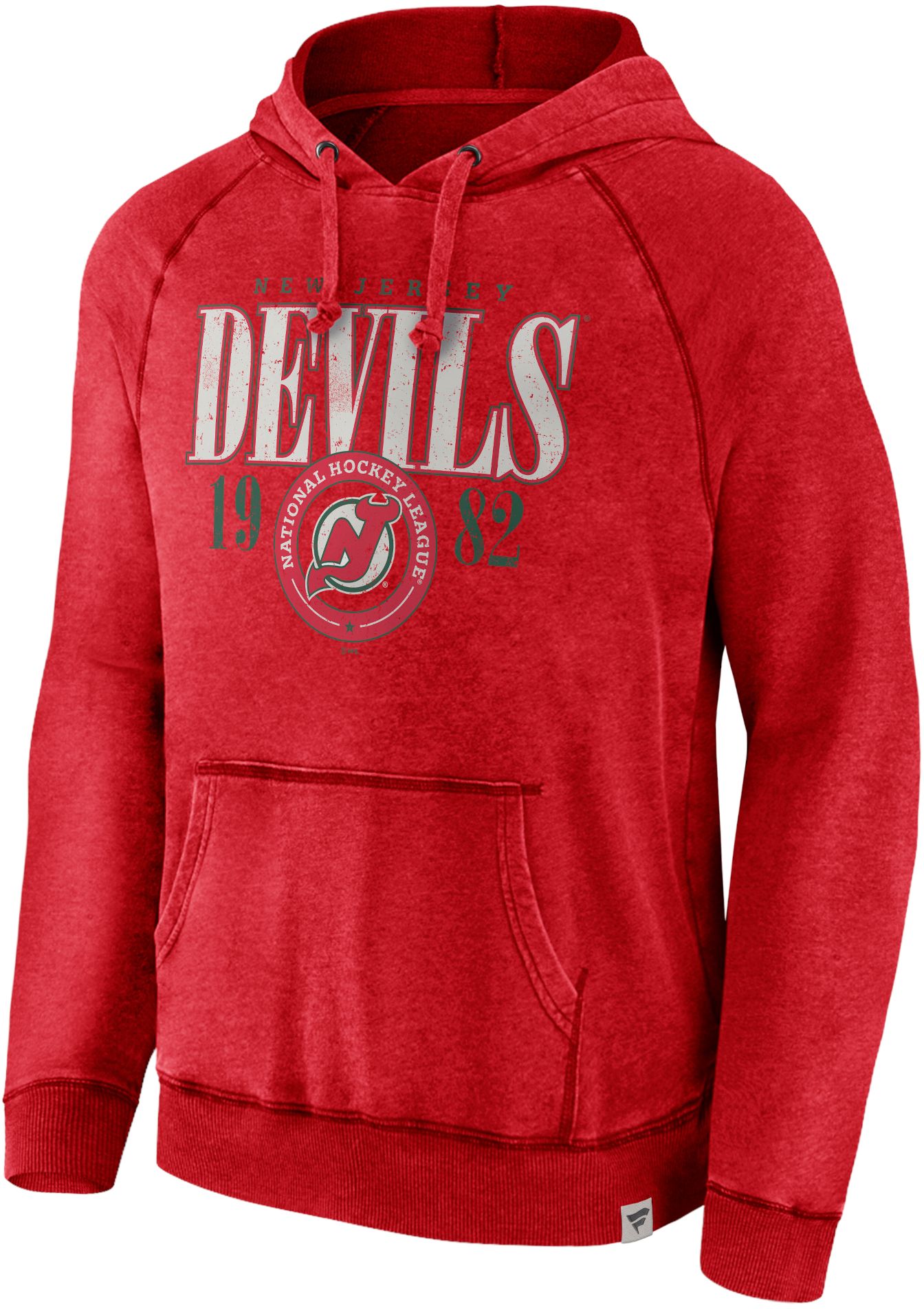 NHL Adult New Jersey Devils Vintage Snow Wash Red Pullover Hoodie product image