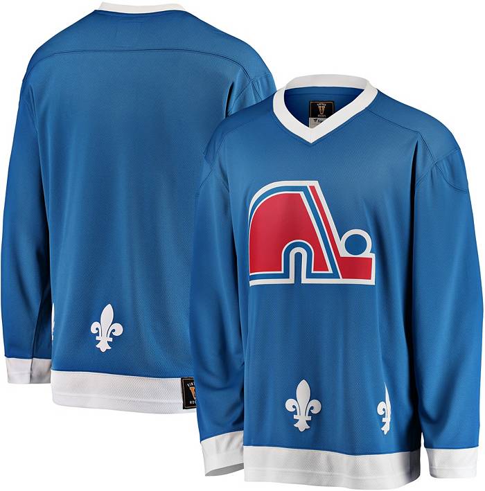 Fanatics Branded Blue Quebec Nordiques Premier Breakaway Heritage Blank Jersey