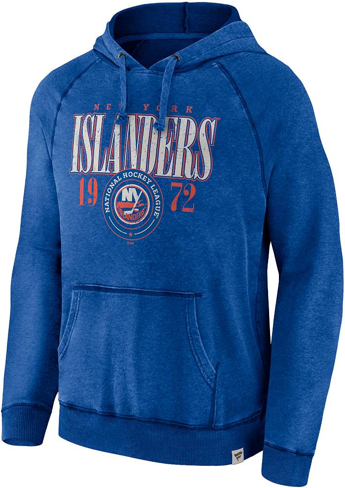 Fanatics NHL New York Islanders Vintage Snow Wash Blue Pullover Hoodie, Men's, Small