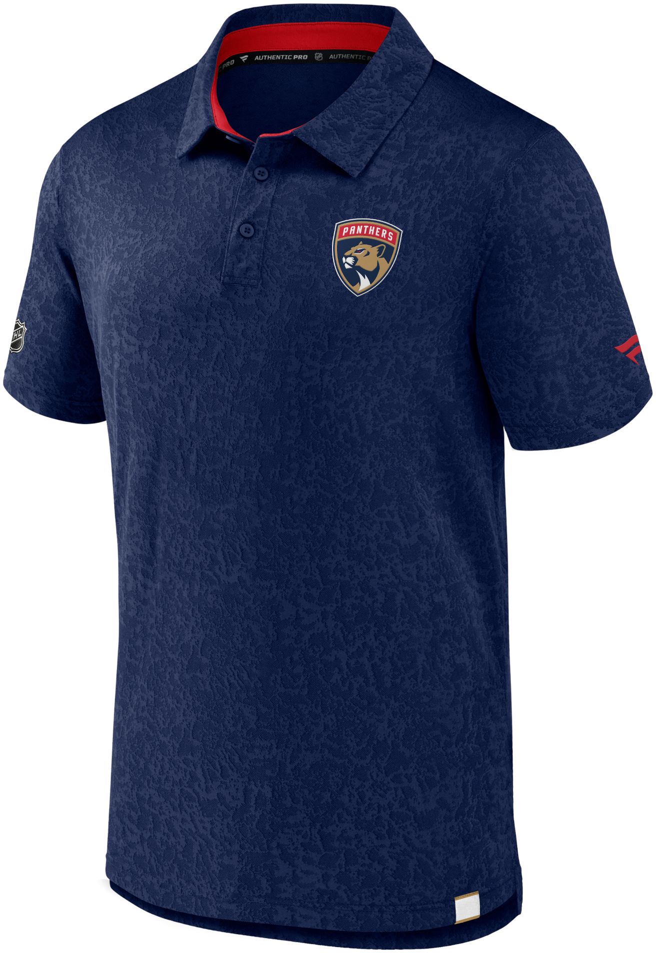 NHL Adult Florida Panthers 2023 Authentic Pro Jacquard Navy Polo product image