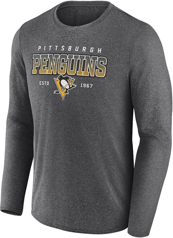 Men's Black Pittsburgh Penguins 2-Hit Long Sleeve T-Shirt