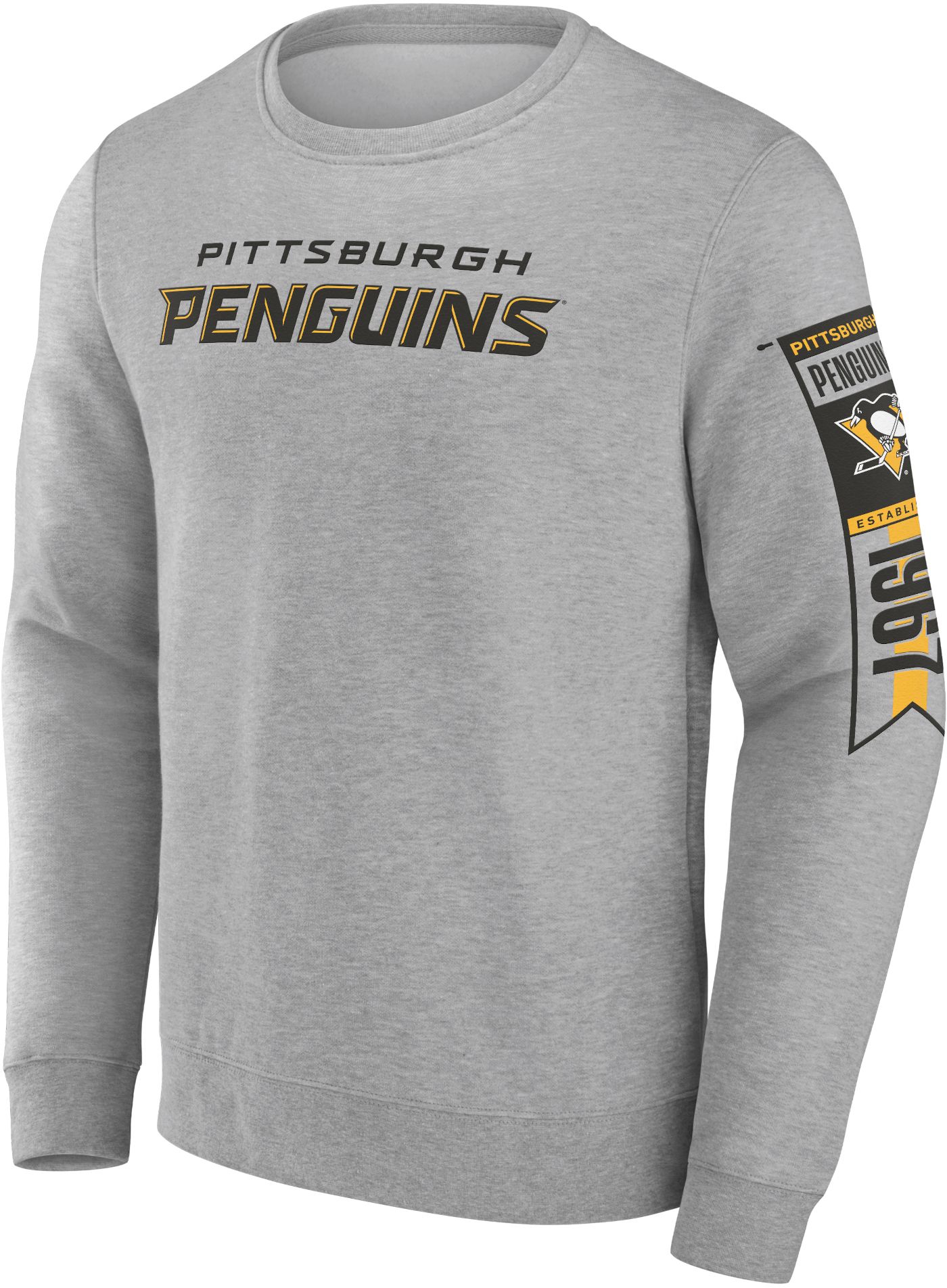 NHL Pittsburgh Penguins Back Court Grey Crew Neck Sweatshirt | Dick's  Sporting Goods