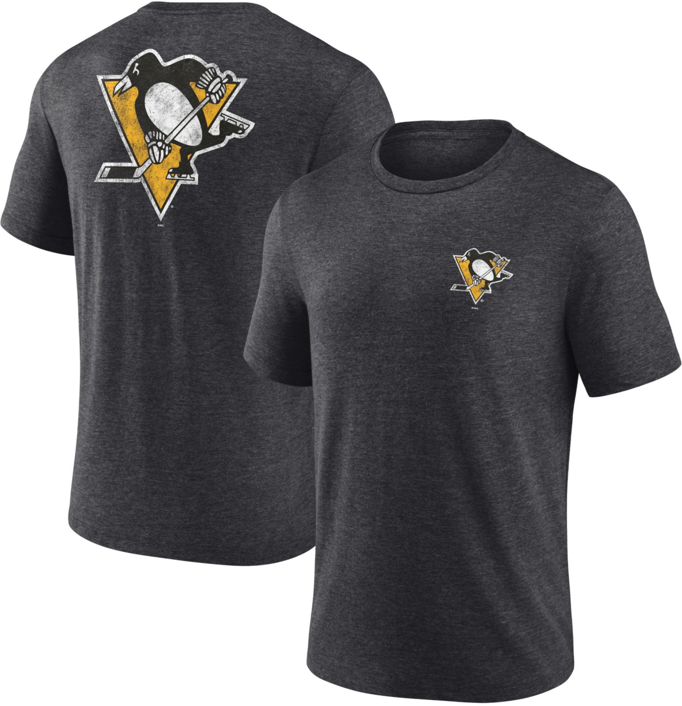 NHL Adult Pittsburgh Penguins Shoulder Patch Grey T Shirt