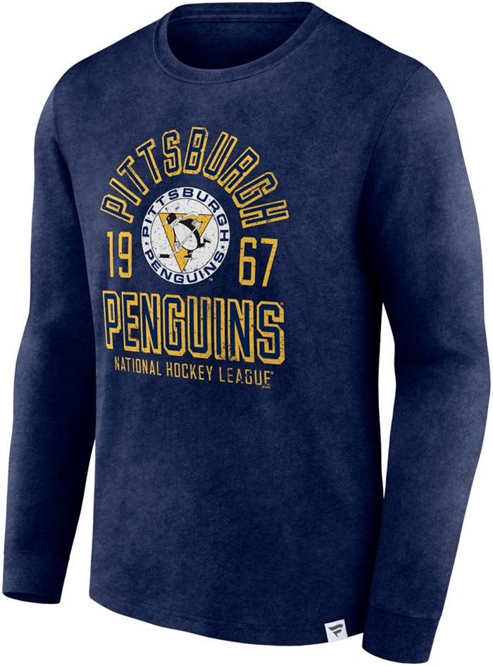 NHL Official Licensed Gray Pittsburgh Penguins T-Shirt Men's Size S Hockey