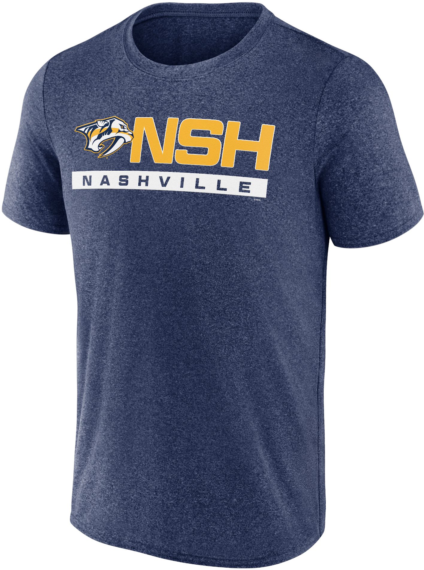 NHL Adult Nashville Predators Logo Navy Tri-Blend T-Shirt product image