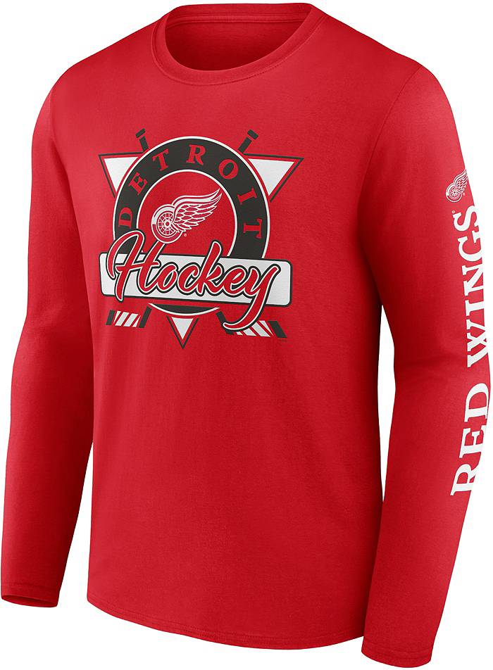 NHL Detroit Red Wings Graphic Sleeve Hit Red Long Sleeve Shirt