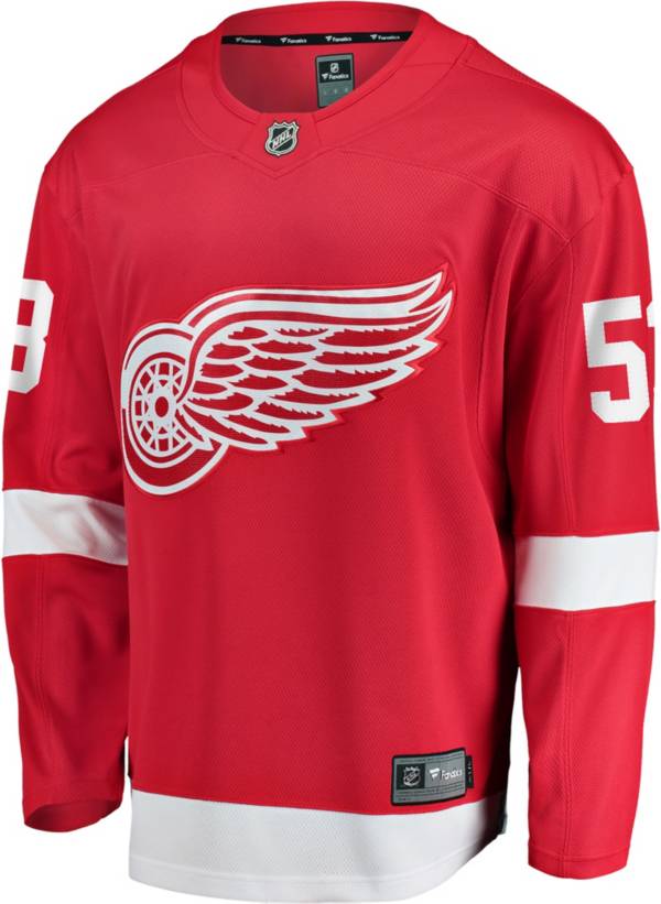 Youth red 2024 wings jersey