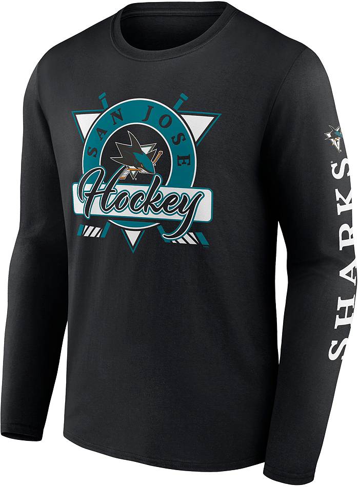 NHL San Jose Sharks Graphic Sleeve Hit Black Long Sleeve Shirt
