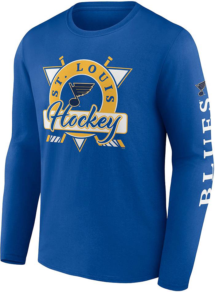 Fanatics NHL St. Louis Blues Graphic Sleeve Hit Blue Long Sleeve Shirt, Men's, Small | Holiday Gift