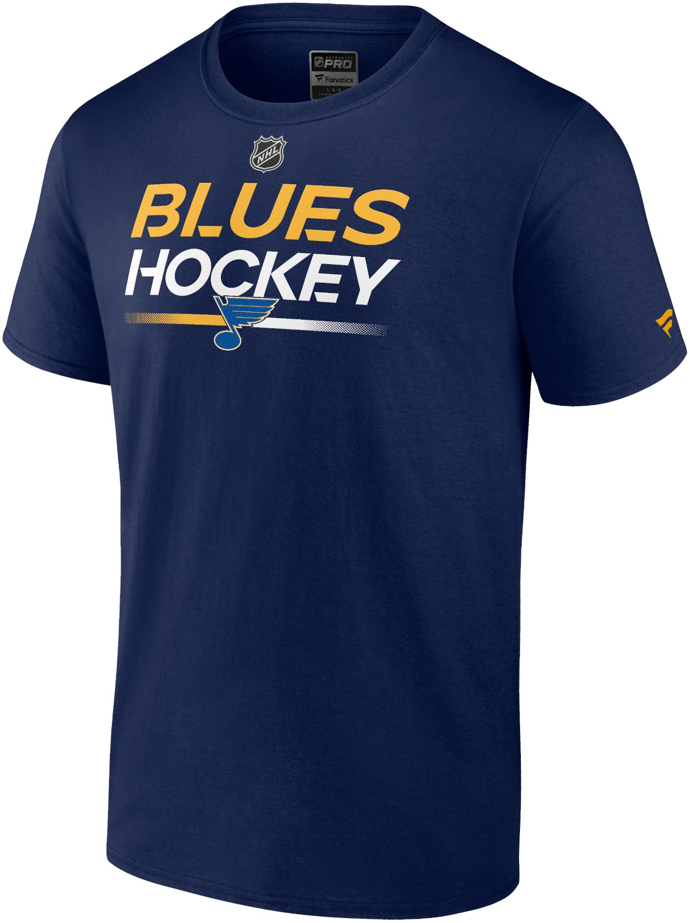 NHL St. Louis Blues 2023 Authentic Pro Primary Logo Navy T-Shirt