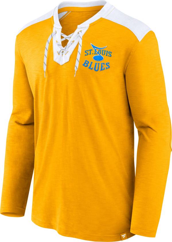 NHL St. Louis Blues Men's Long Sleeve Hooded Sweatshirt with Lace - S