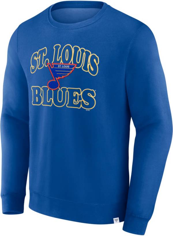 CustomCat St.Louis Blues Vintage NHL Crewneck Sweatshirt White / L