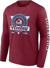 NHL Burgundy Colorado Avalanche Long Sleeve Athletic Tee T-Shirt Men's Nwt - S