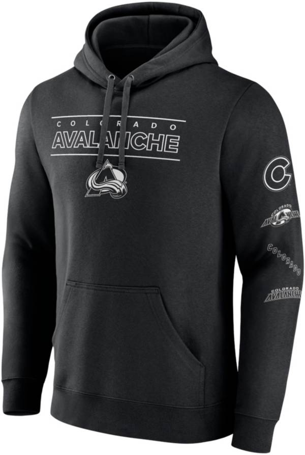 NHL Colorado Avalanche Sleeve Hits Black Pullover Hoodie