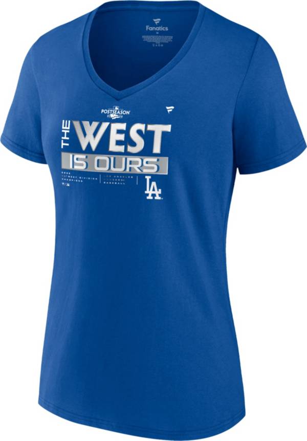 MLB Women's 2022 Division Champions Los Angeles Dodgers Locker Room T-Shirt