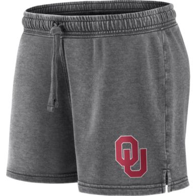 sorry, NCAA Women's Oklahoma Sooners Grey Washed Fleece Shorts is currently out of stock