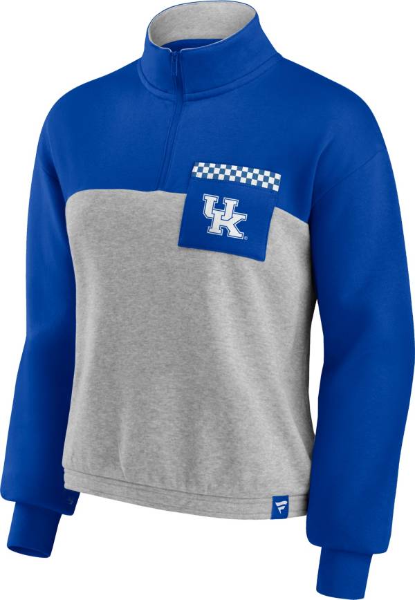 NCAA Women's Kentucky Wildcats Blue Iconic Fleece 1/4 Zip Jacket product image