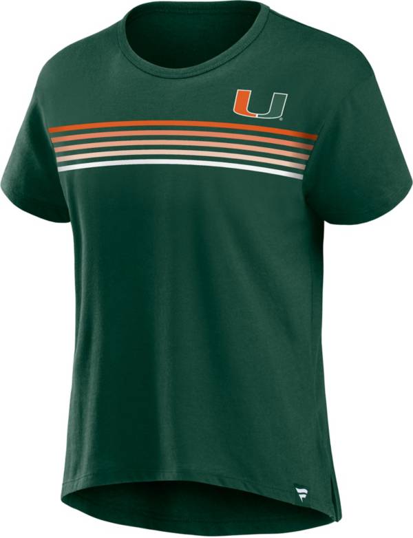 NCAA Women's Miami Hurricanes Green High Low Cropped T-Shirt product image