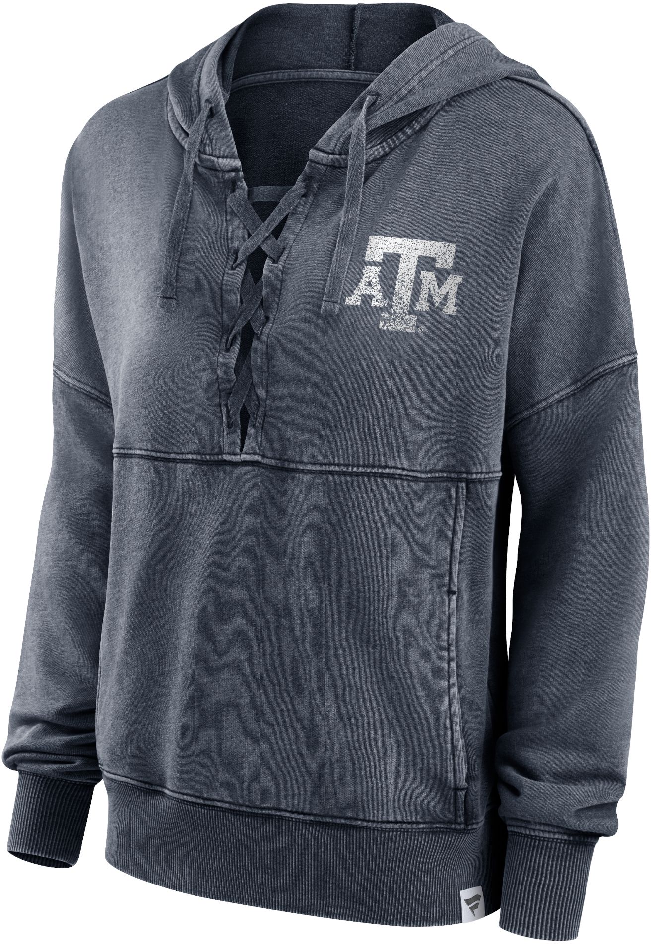 NCAA Women's Texas A&M Aggies Grey True Classic Acid Wash Lace Up Hoodie product image