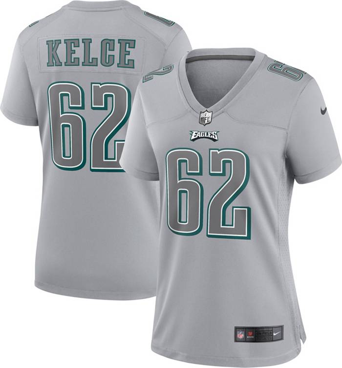 Nike Women's Philadelphia Eagles Jason Kelce #62 Atmosphere Grey Game Jersey