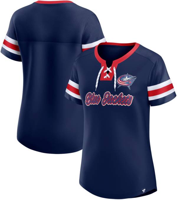 Women's blue jackets store jersey