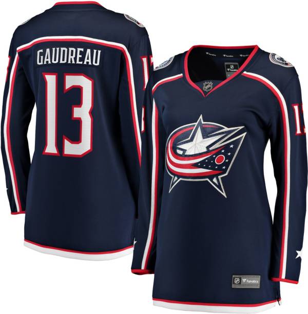 Fanatics NHL Women's Columbus Blue Jackets Johnny Gaudreau #13 Breakaway Home Replica Jersey, Small