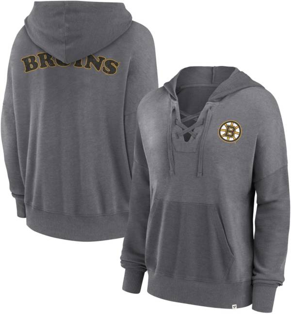 NHL Women's Boston Bruins Snow Wash Grey Pullover Hoodie | Dick's ...