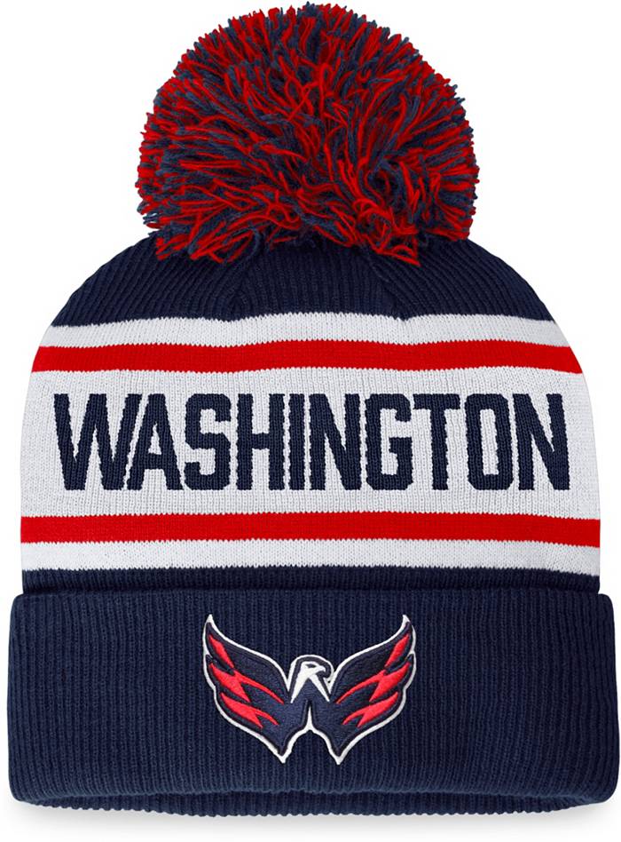Washington Capitals Fanatics Branded Cuffed Knit Hat with Pom