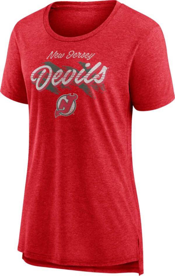 NHL New Jersey Devils Vintage Red Tri-Blend T-Shirt