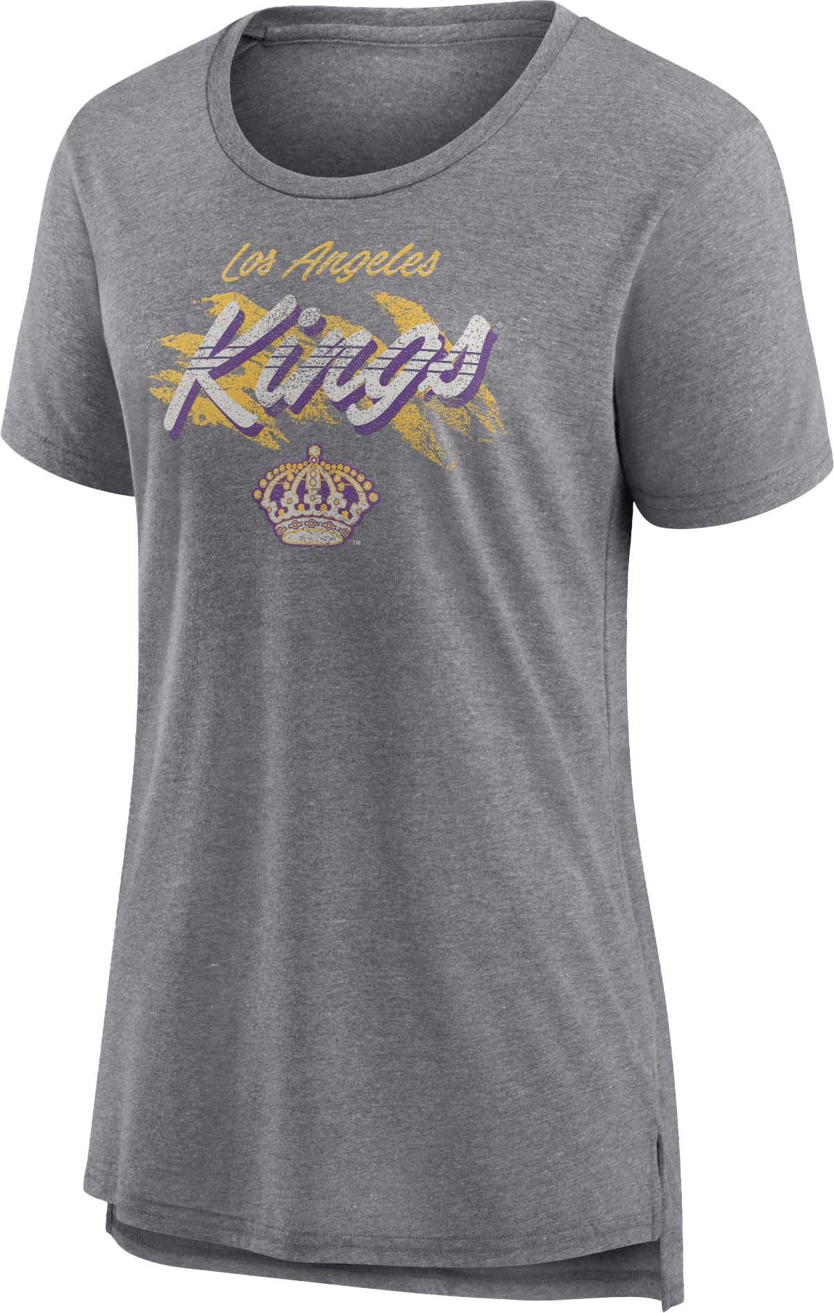 NHL Women's Los Angeles Kings Vintage Grey Tri-Blend T-Shirt