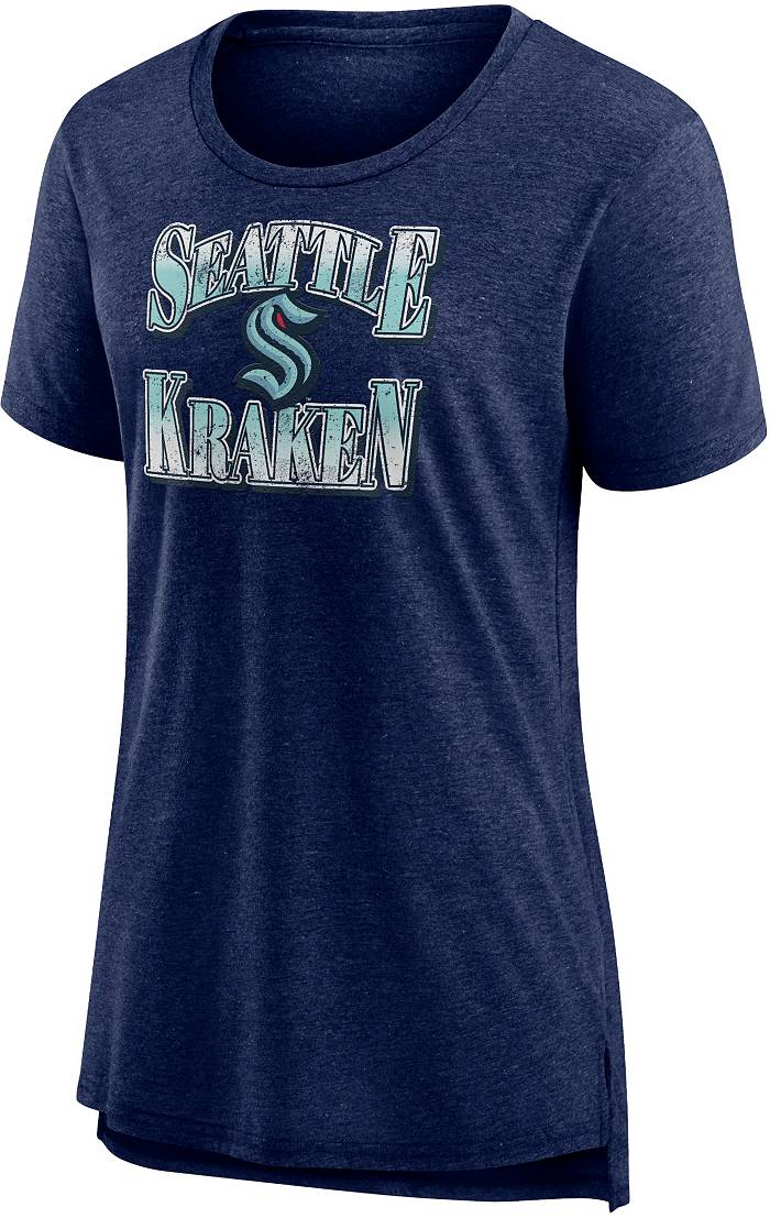 Seattle Kraken Concepts Sport Women's Mainstream Terry Hoodie T-Shirt - Navy
