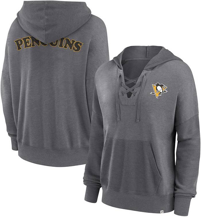 NHL Pittsburgh Penguins Men's Long Sleeve Hooded Sweatshirt with Lace - S