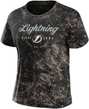 NHL Women's Tampa Bay Lightning Bleach Dye Black T-Shirt