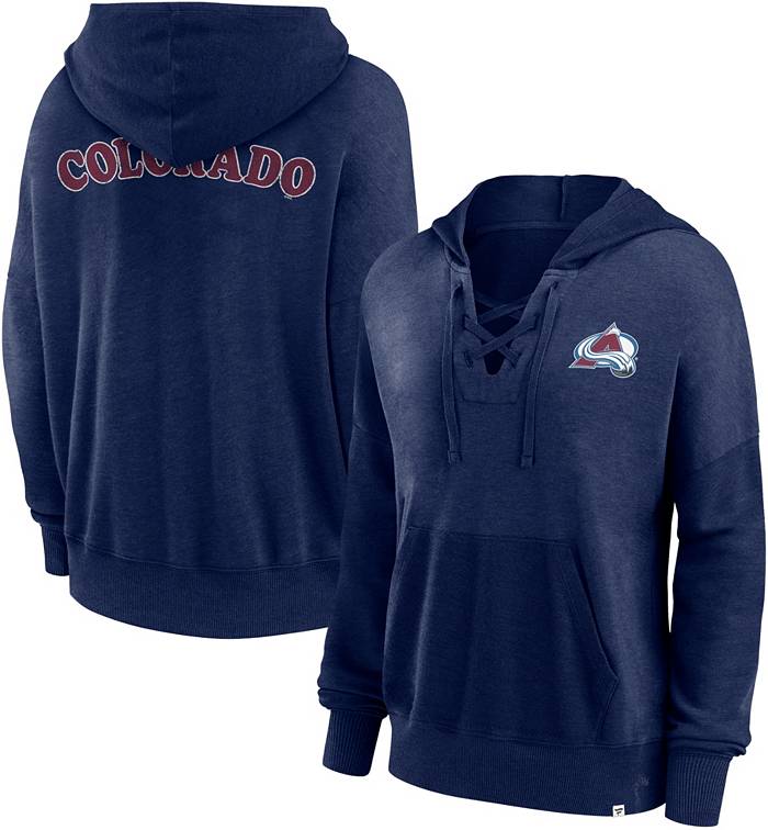 Colorado Avalanche Concepts Sport Women's Mainstream Terry Tri-Blend Long Sleeve Hooded Top - Gray