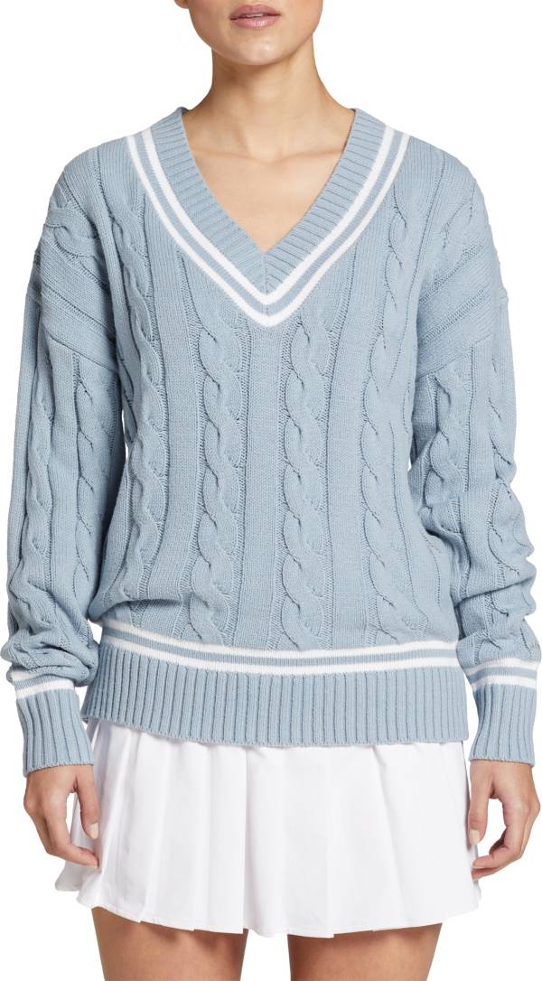 CABLE STITCH V NECK PULLOVER