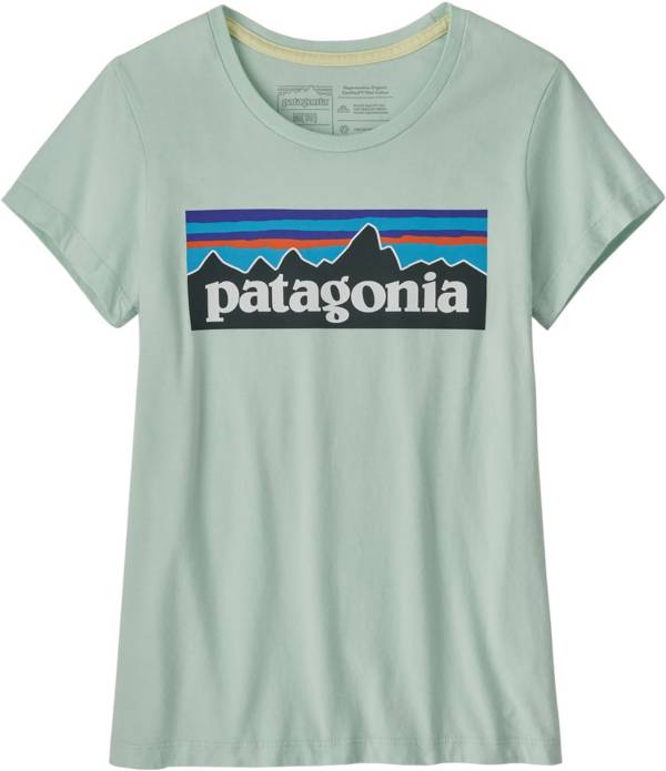 Patagonia Boys' Regenerative Organic Certified Cotton P-6 Logo T-Shirt Lago Blue / XL