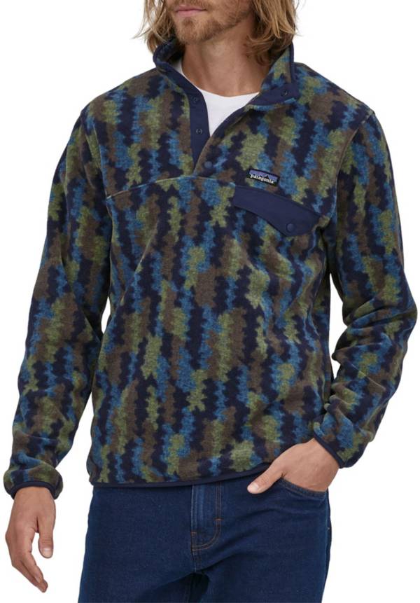 Patagonia Synchilla Snap T Fleece Pullover Slim Fit Arctic Collage Northern  Green for Men