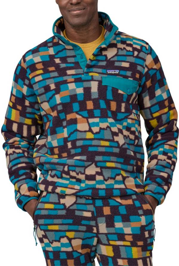 Mens patterned hot sale patagonia fleece