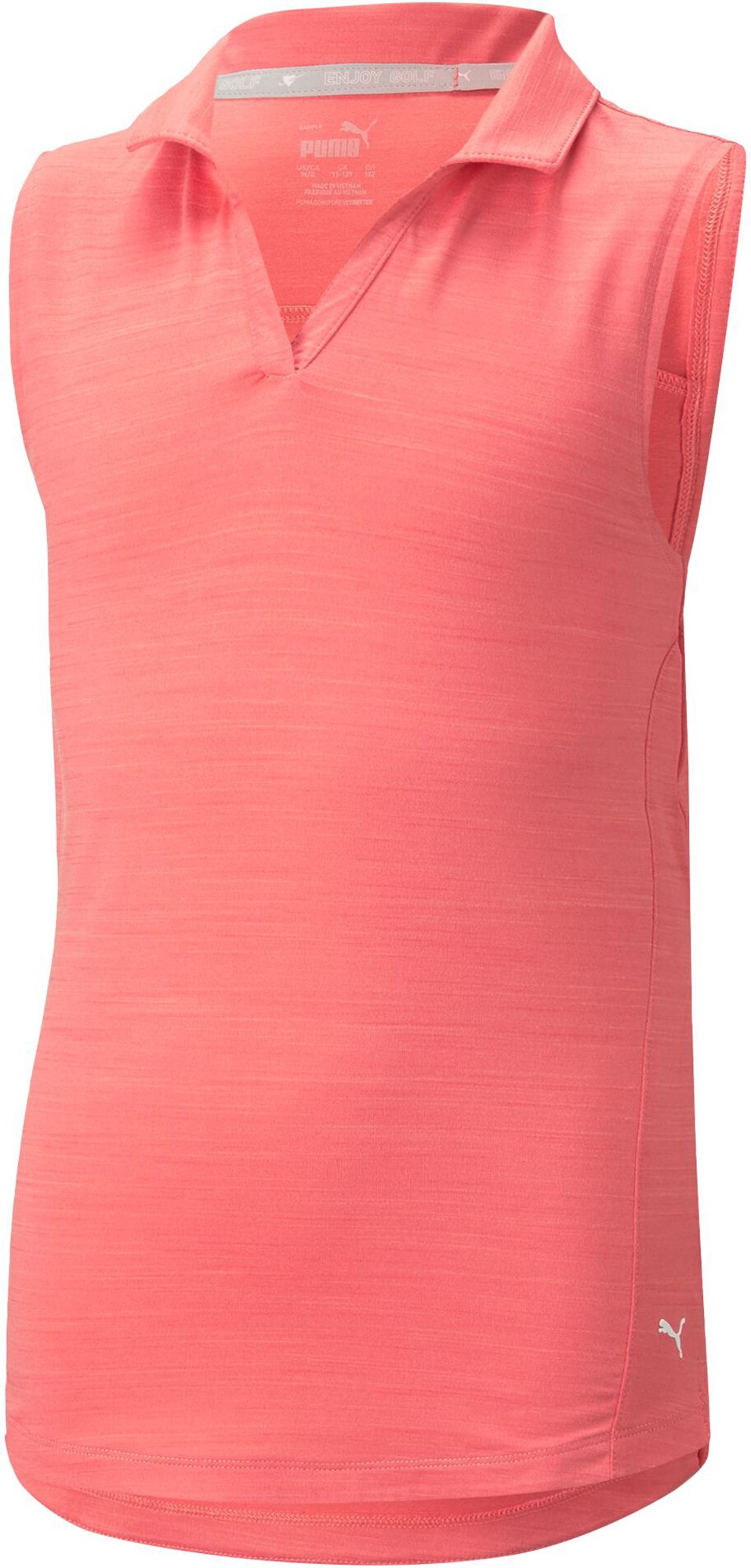 PUMA Girls' Cloudspun Coast Sleeveless Golf Polo product image