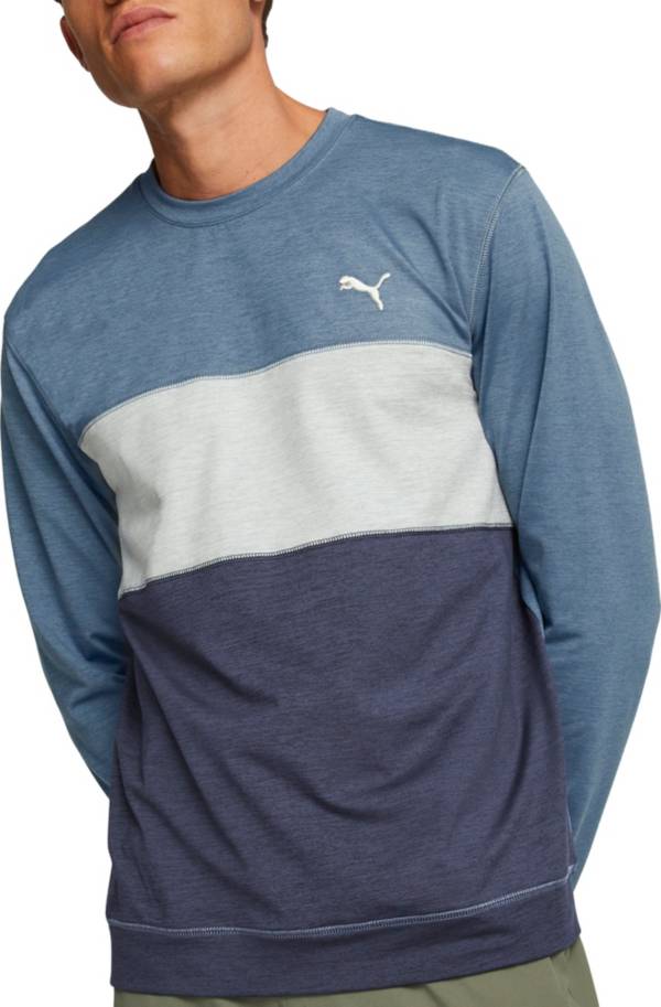 Puma Men's CLOUDSPUN Colorblock Crewneck Golf Sweatshirt