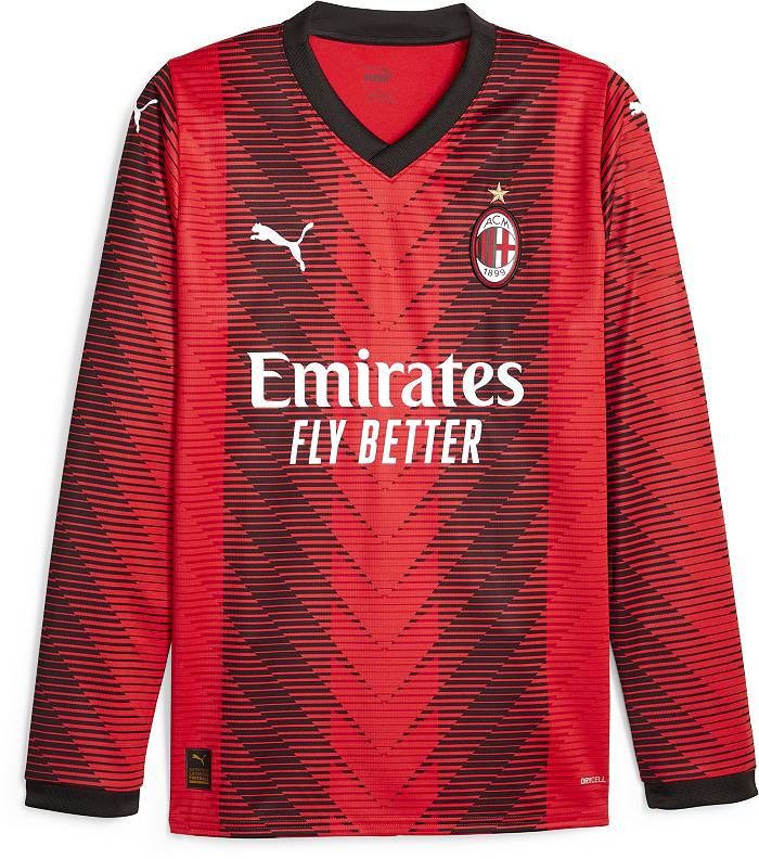 PUMA AC Milan 2023 Home Replica Long Sleeve Jersey