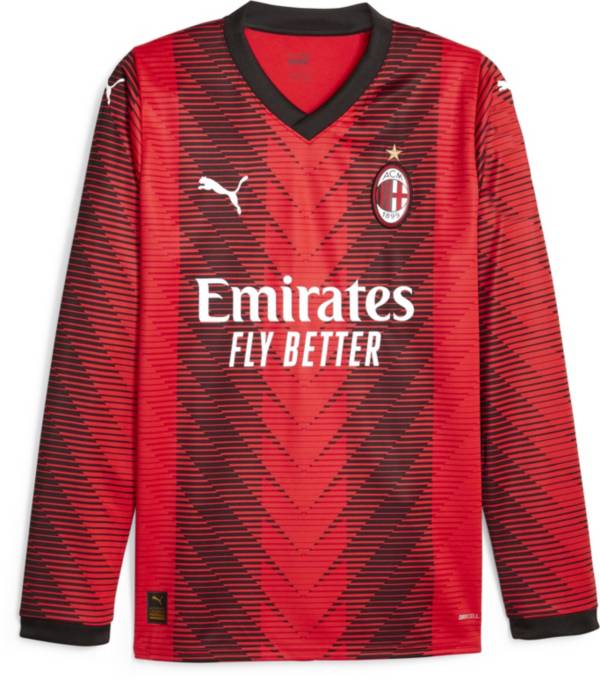 PUMA AC Milan 2023 Home Replica Long Sleeve Jersey