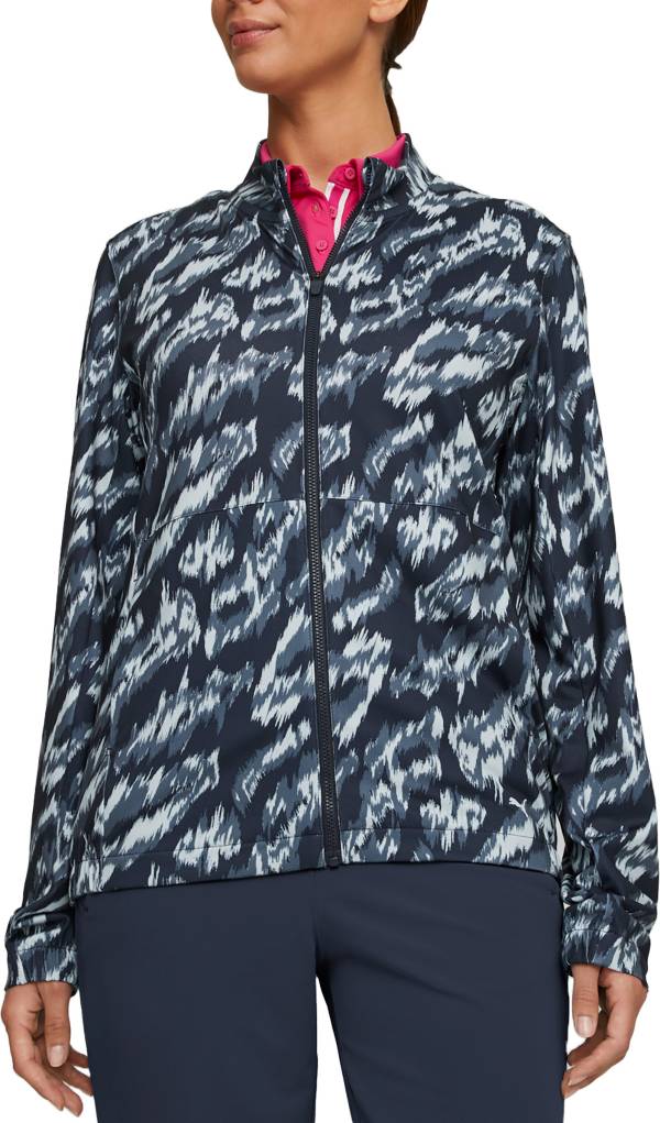 PUMA Women's 1/4 Zip Cloudspun Animal Print Golf Jacket | Golf Galaxy