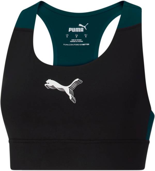 PUMA Ladies Sports Bra Large Size, 2 Count, Black-Gray 