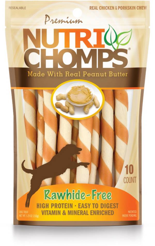Nutri Chomps Premium 5” Mini Twists Peanut Butter – 10 Count product image